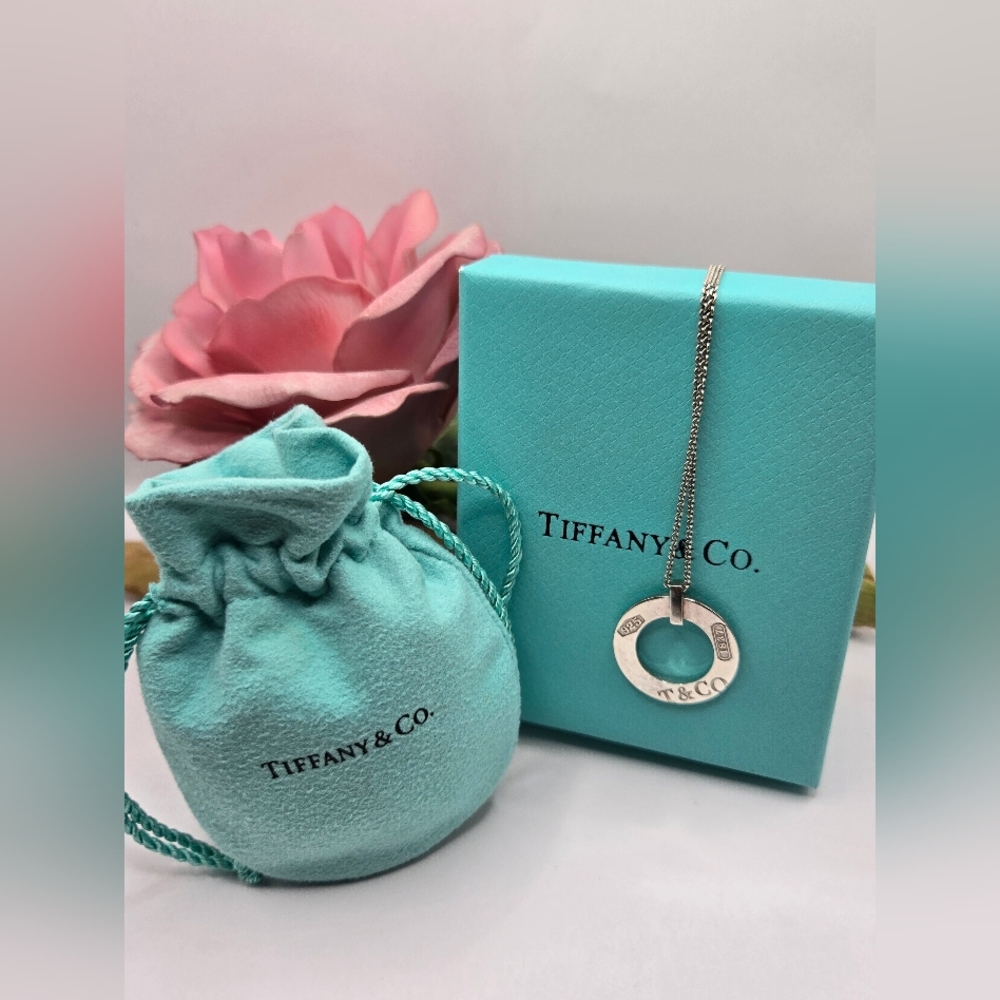 Tiffany & Co. Element 1837 Large Circle Round Pendant Necklace